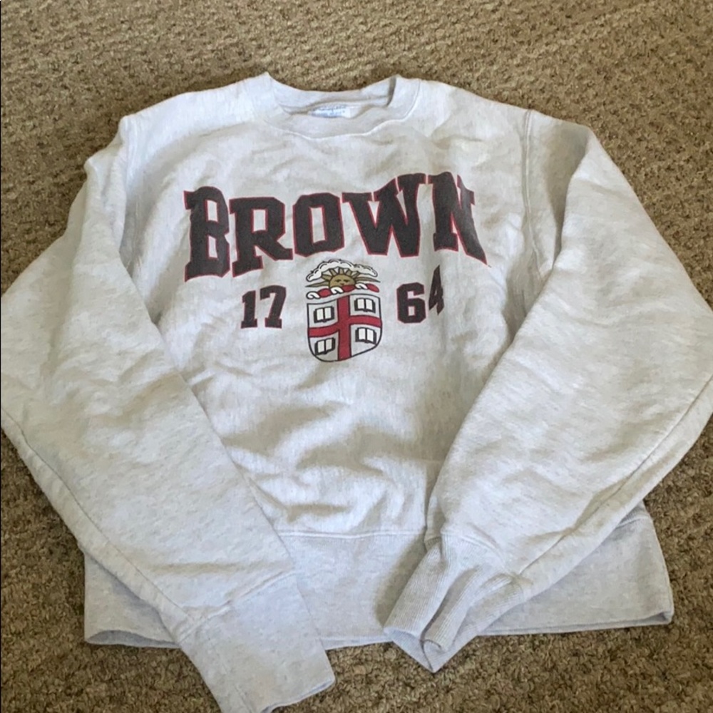 Brown crew neck